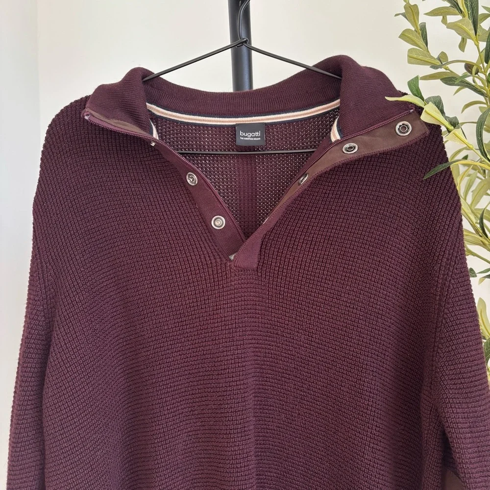 • [Bugatti] Men’s 1/4 Zip Sweater •